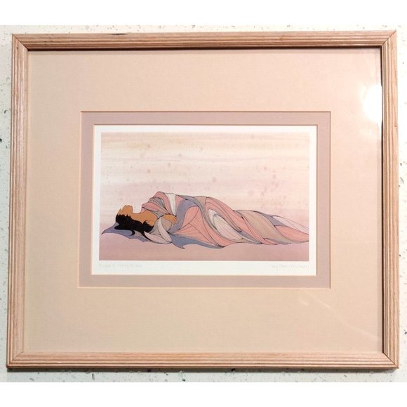 Ioyan Mani Watercolor "NIGHT'S PROTECTION" Pencil Tilted 13X15" Signed & Framed - Picture 1 of 8